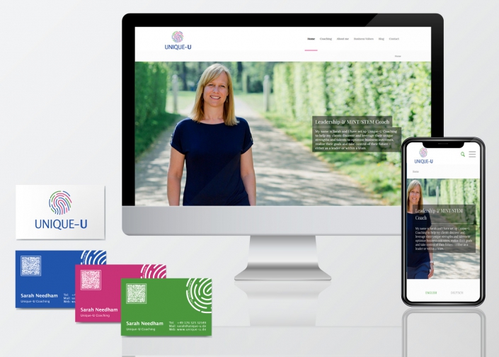 Webseite, Logo, Visitenkarten mit Veredelung